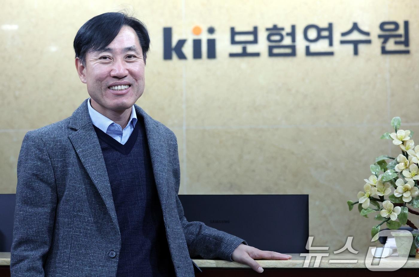 하태경 보험연수원장이 20일 서울 성북구 보험연수원에서 뉴스1과 인터뷰를 하고 있다. ⓒ News1 김명섭 기자