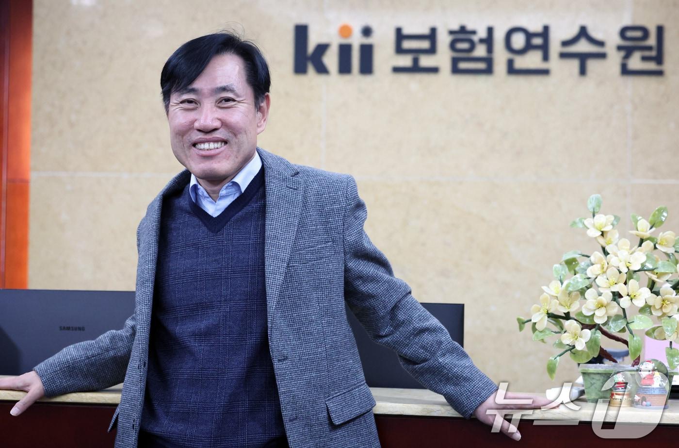 하태경 보험연수원장이 20일 서울 성북구 보험연수원에서 뉴스1과 인터뷰를 하고 있다. ⓒ News1 김명섭 기자