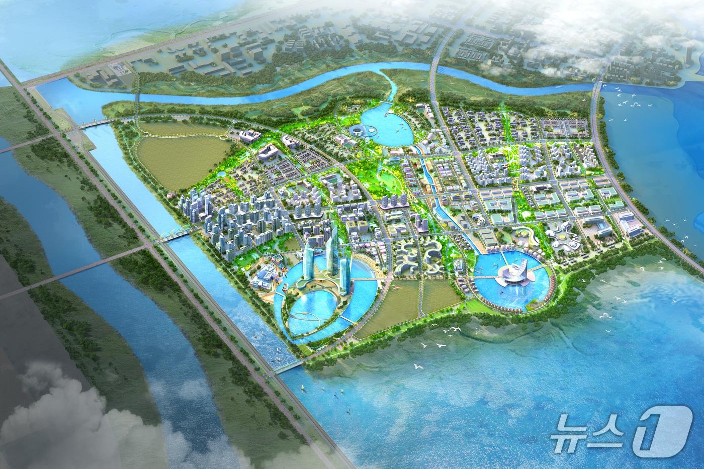 새만금 스마트 수변도시 조감도./뉴스1 DB
