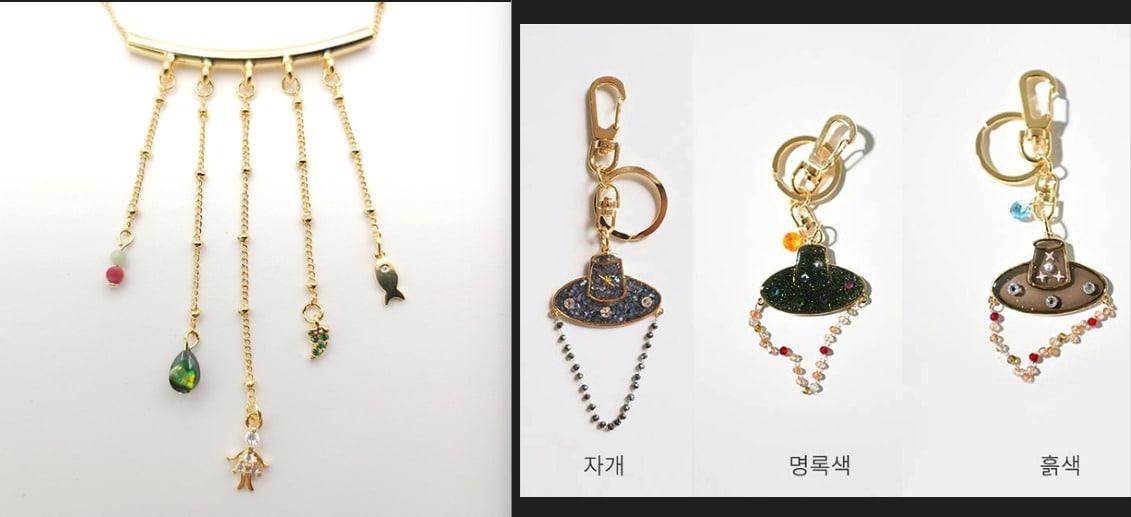 본문 이미지 - 김혜경 여사가 인티사르 알시시 여사에게 선물한 &#39;금관총 오복선율 목걸이&#39;와 &#39;갓 키링&#39;