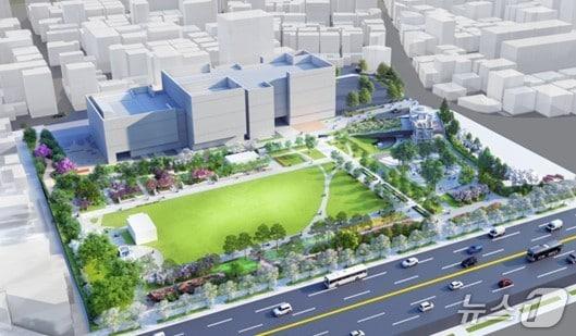 본문 이미지 - 대구 미군기지 반환 부지에 조성하는 문화공원 공사 조감도.(HS화성 제공, 재판매 및 DB 금지)