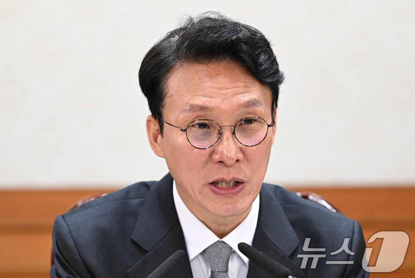 김민석 국무총리가 24일 서울 종로구 정부서울청사에서 열린 과학기술관계장관회의에서 발언하고 있다. &#40;공동취재&#41; 2025.11.24/뉴스1 ⓒ News1 임세영 기자