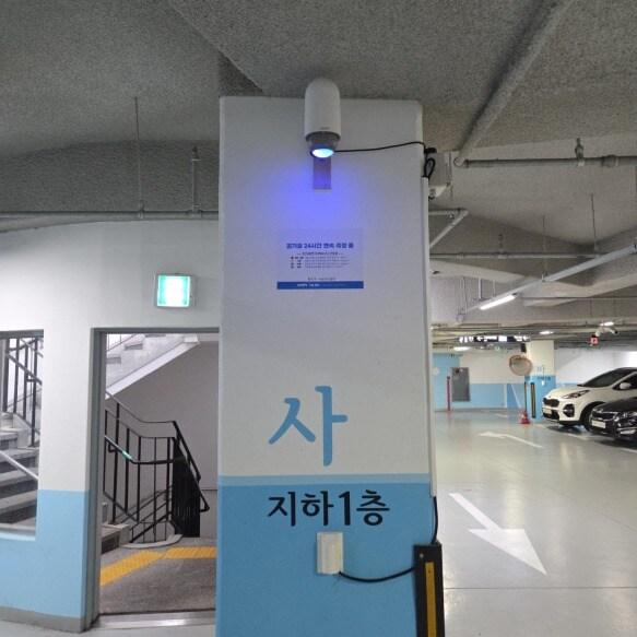 본문 이미지 - 숭인도담 공영주차장 ArimAir OA200M 설치 모습 / 사진=㈜아림사이언스 제공