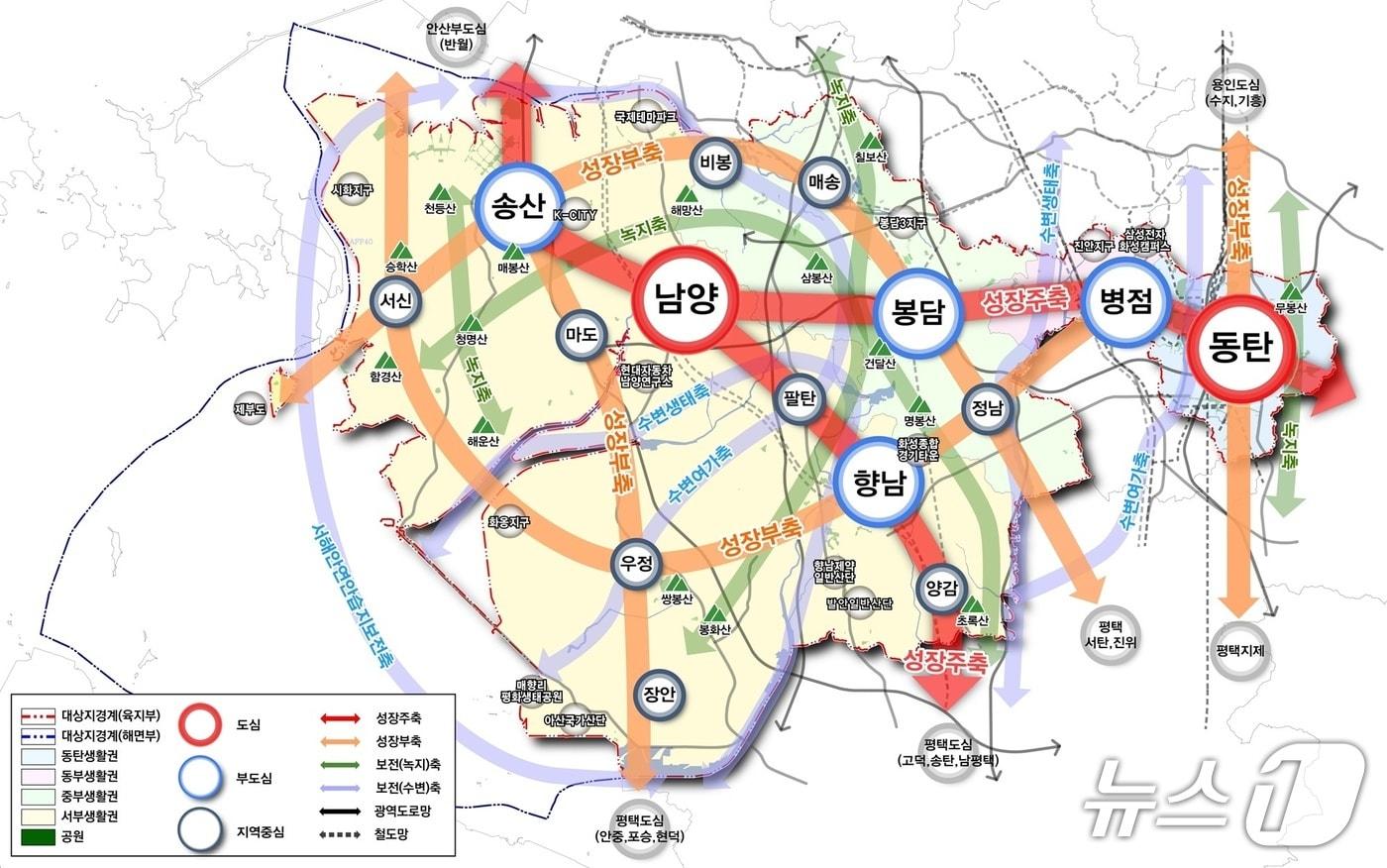 2040년 화성 도시기본계획 승인 자료 이미지.&#40;경기도 제공. 재판매 및 DB금지&#41;