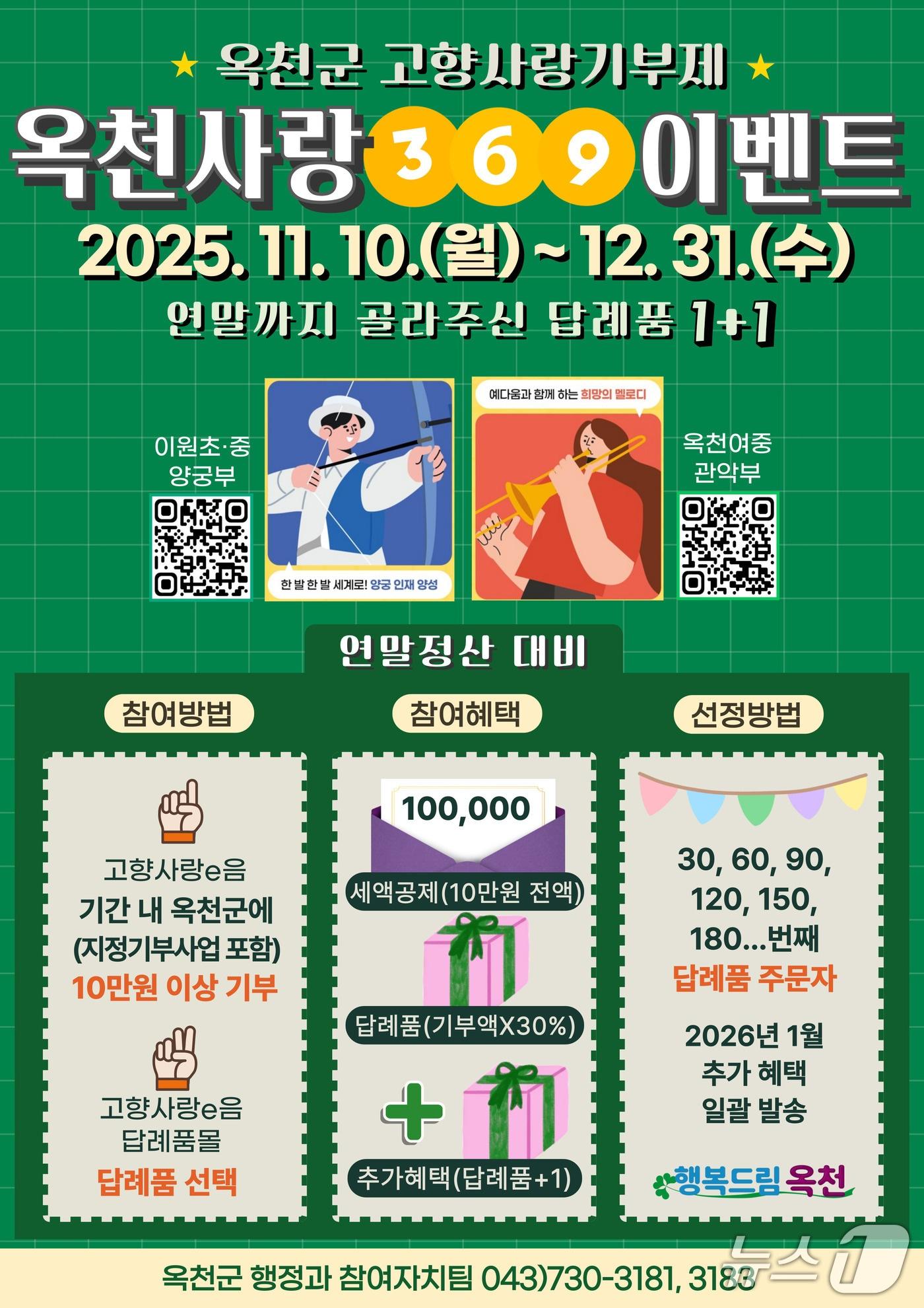 본문 이미지 -  옥천군 고향사랑기부제 특별 이벤트 홍보물/뉴스1