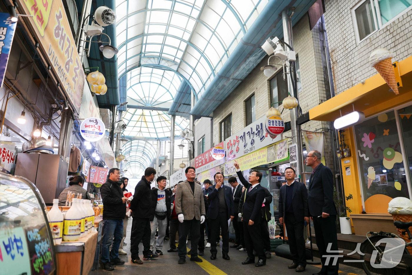 단양군 구경시장 증발냉방시스템 준공.(단양군 제공. 재판매 및 DB금지) /뉴스1  