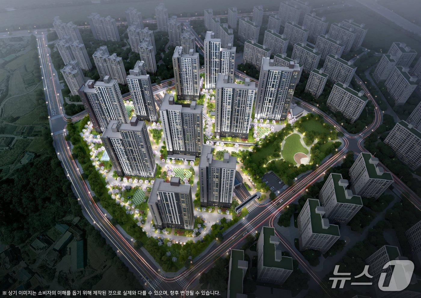  두산건설 &#39;두산위브더제니스 센트럴 천안&#39; 견본주택 예상 조감도 &#40;두산건설 제공&#41; 뉴스1 ⓒ News1 