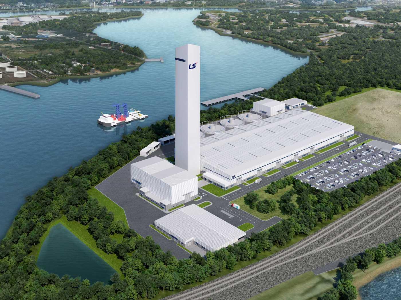 본문 이미지 - LS전선 미국 자회사, LS그린링크의 미국 버지니아주 해저케이블 공장 조감도&#40;LS 제공&#41;. ⓒ 뉴스1