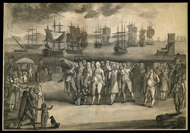 본문 이미지 - 브라질로 떠나는 섭정왕 돈 주앙 &#40;출처: Giuseppe Gianni, 1830, Public domain, via Wikimedia Commons&#41;