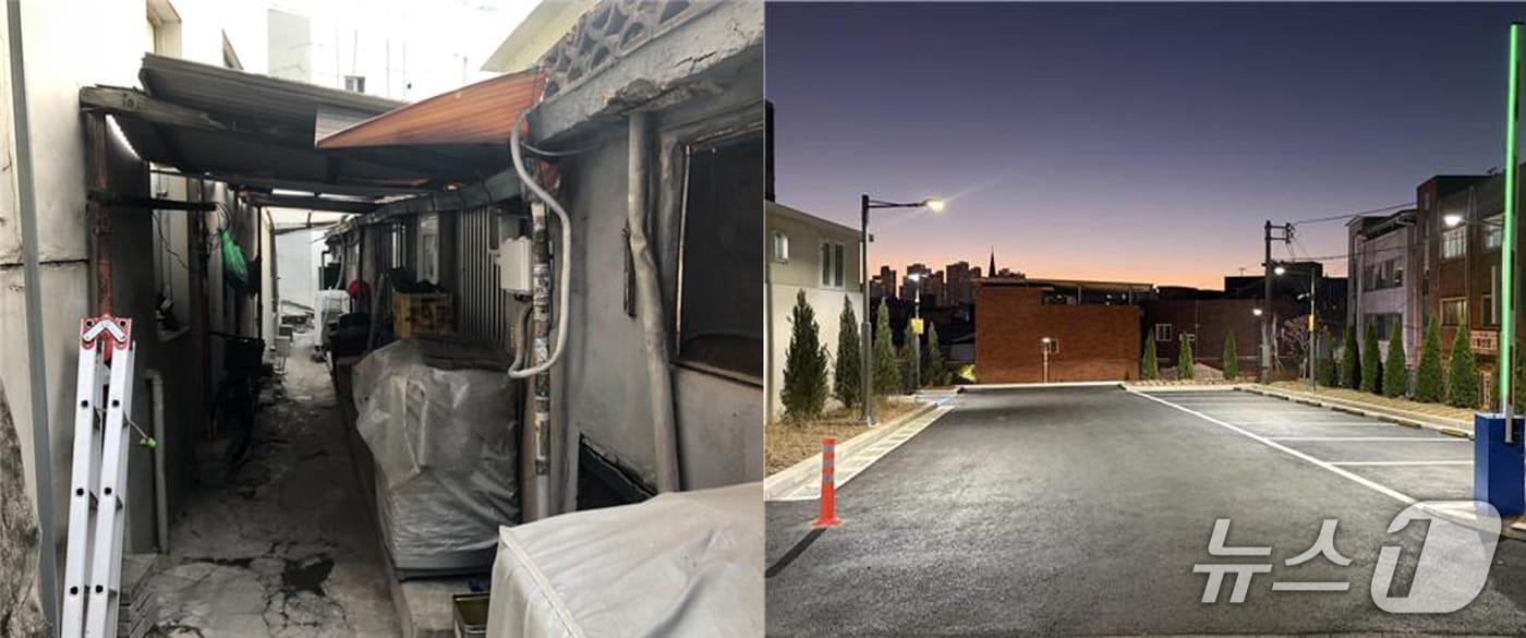 대구 서구는 낙후된 열차촌골목을 공영주차장으로 조성했다.(대구 서구 제공. 재판매 및 DB금지)