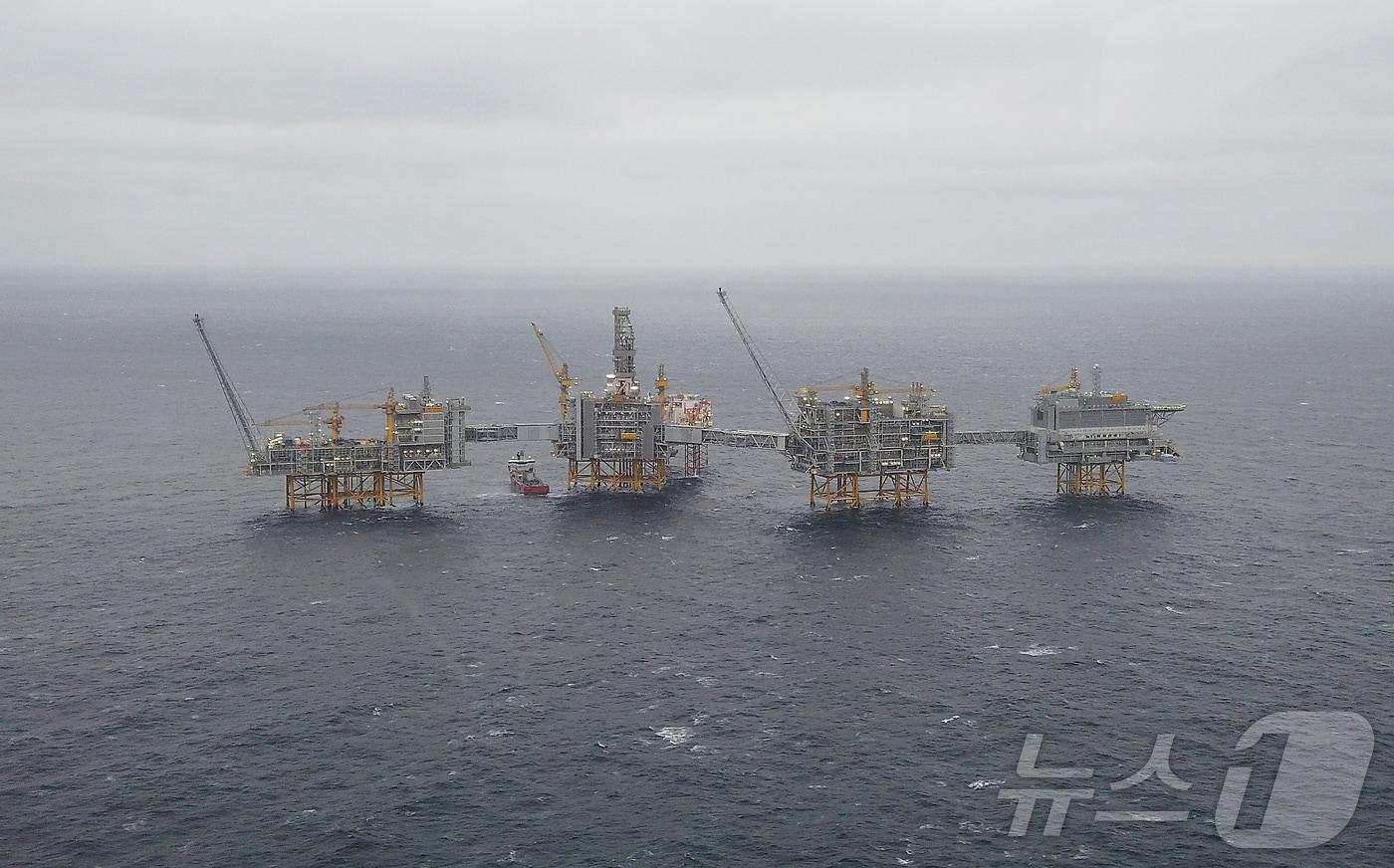 노르웨이 근처 북해에 위치한 에퀴노르의 유전 플랫폼 전경. 2019.12.03 &#40;사진은 기사 내용과 무관&#41; ⓒ 로이터=뉴스1 ⓒ News1 김지완 기자