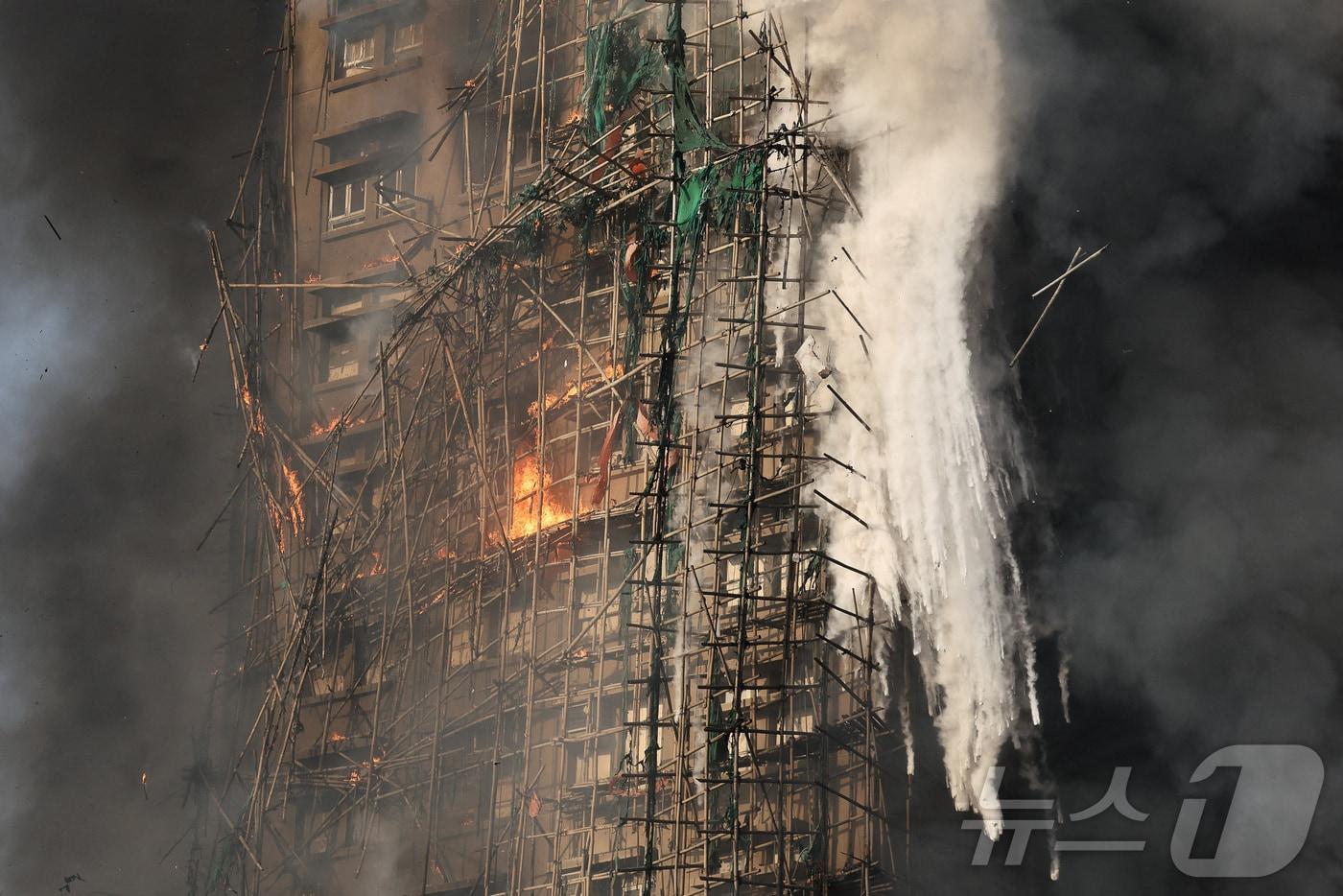 본문 이미지 - 홍콩 대나무 비계 ⓒ 로이터=뉴스1 ⓒ News1 구경진 기자