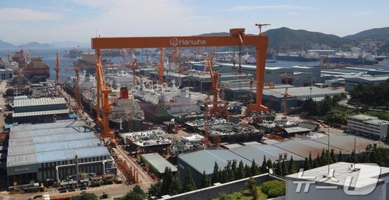 본문 이미지 - 경남 거제시 아주동 한화오션 거제사업장./뉴스1 ⓒ News1 윤일지 기자