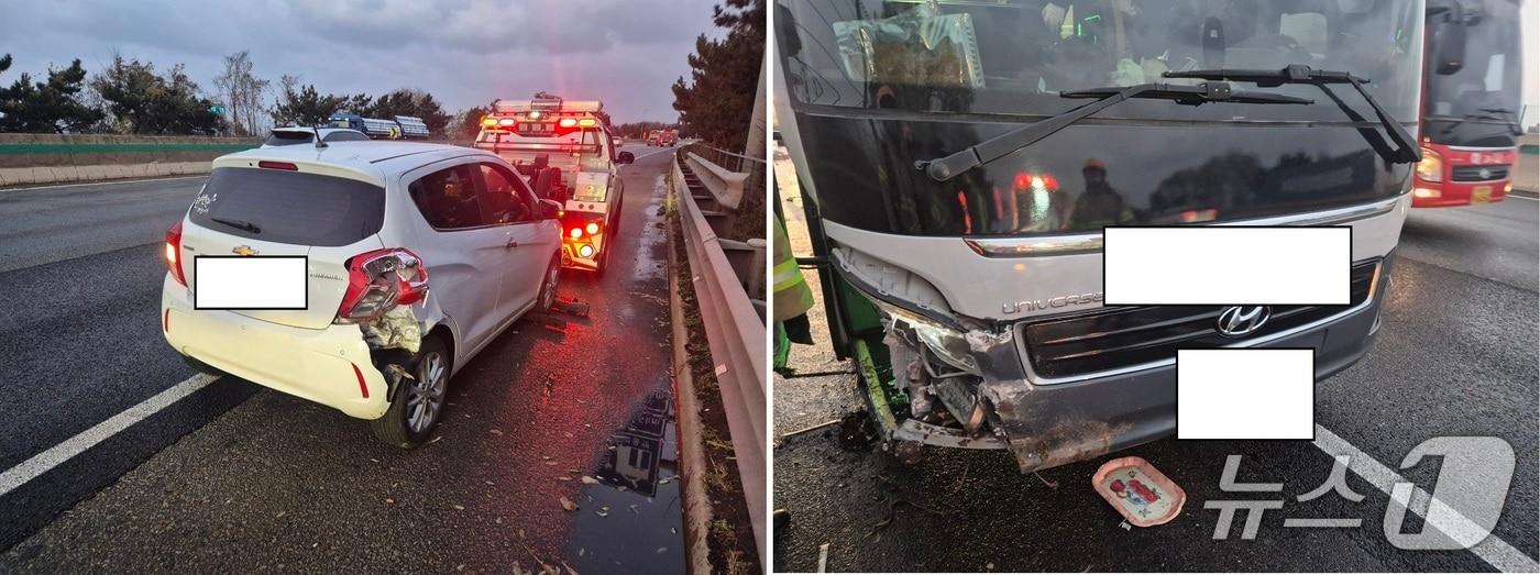 당진 서해안고속도로 교통사고 현장. &#40;당진소방서 제공, 재판매 및 DB금지&#41; / 뉴스1 