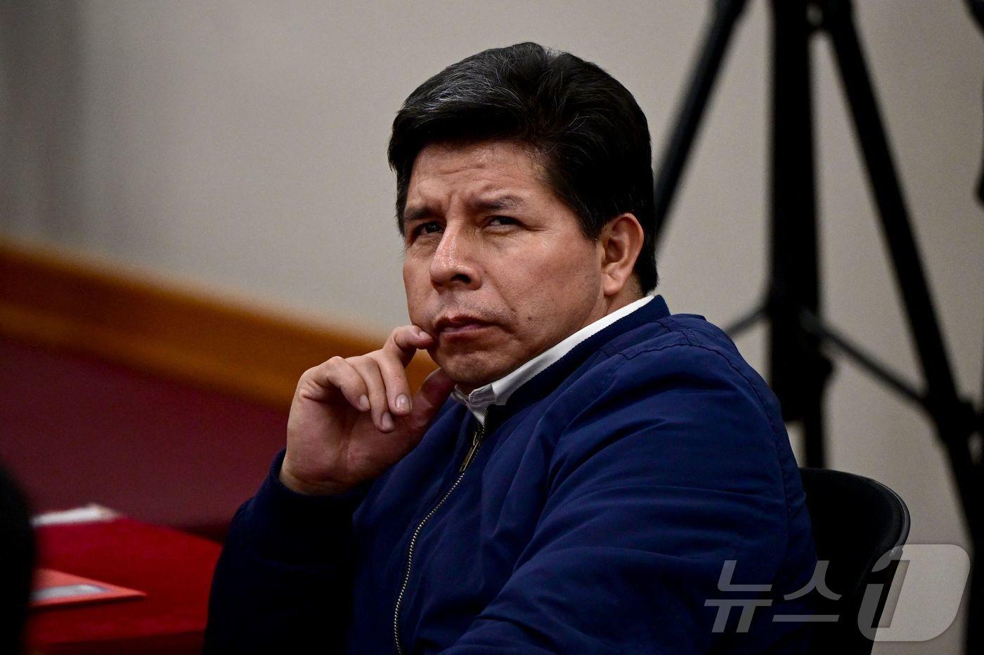 페드로 카스티요 페루 전 대통령이 27일&#40;현지시간&#41; 리마에서 열린 재판에 출석했다.2025.11.27. ⓒ AFP=뉴스1