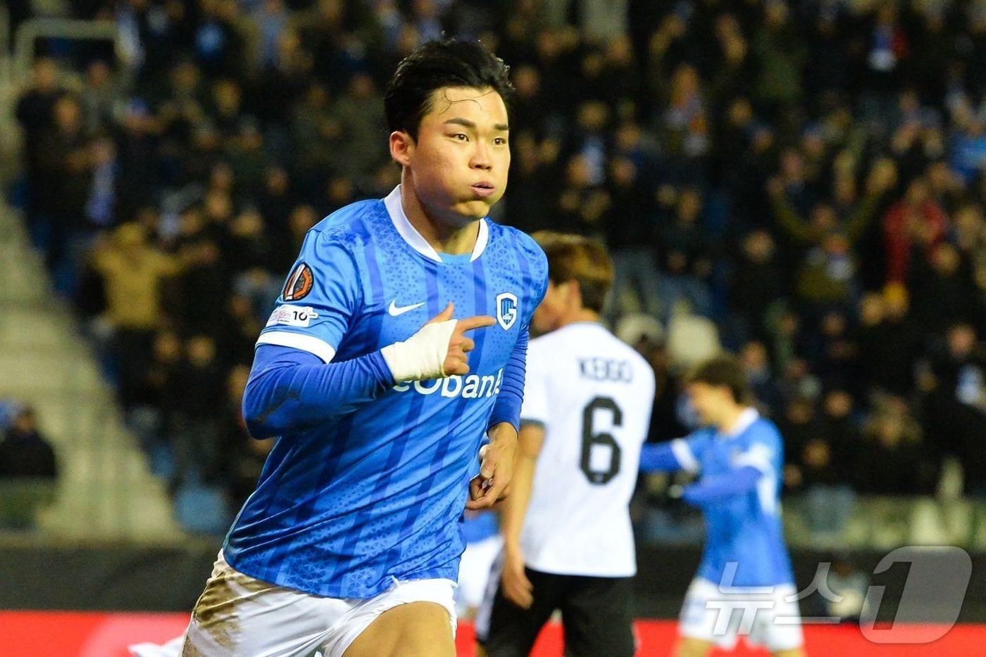 벨기에 헹크의 오현규. ⓒ AFP=뉴스1