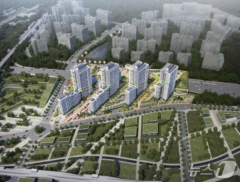 본문 이미지 - 신내4 공공주택지구 조감도 &#40;SM그룹 제공&#41; 뉴스1 ⓒ News1