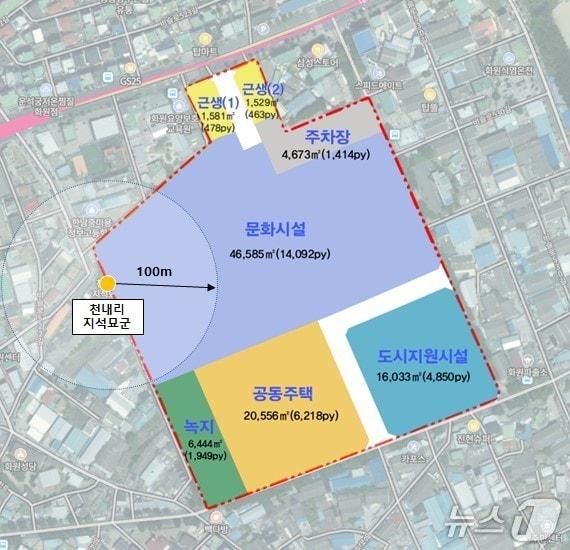 본문 이미지 - 대구 달성군 화원읍 옛 대구교도소 후적지 개발 토지이용계획도.(대구 달성군 제공. 재판매 및 DB금지)