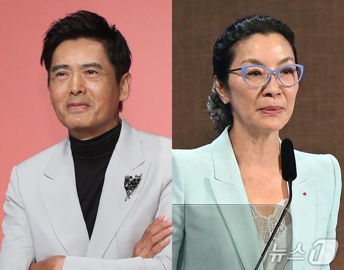 본문 이미지 - 홍콩 배우 저우룬파(왼쪽)와 량쯔충 / 뉴스1 ⓒ AFP=뉴스1