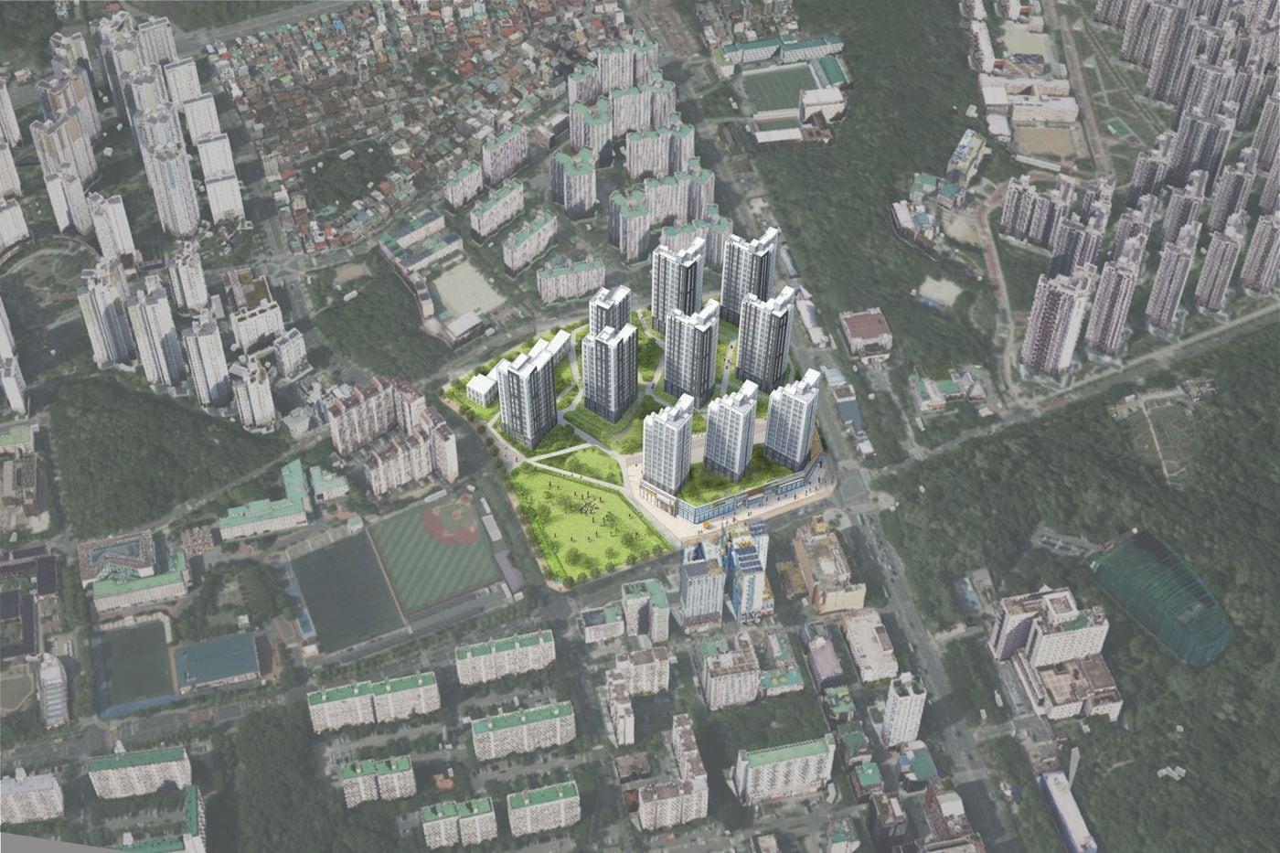 고덕역 도심 공공주택지구 조감도.&#40;국토교통부 제공&#41;뉴스1ⓒ news1