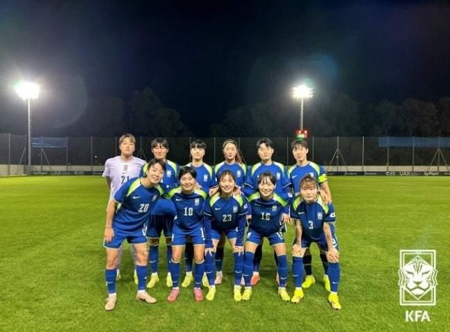 본문 이미지 - 한국 여자축구대표팀.(대한축구협회 제공)