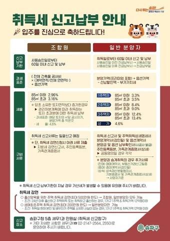 본문 이미지 - 취득세 신고납부 안내(송파구 제공)
