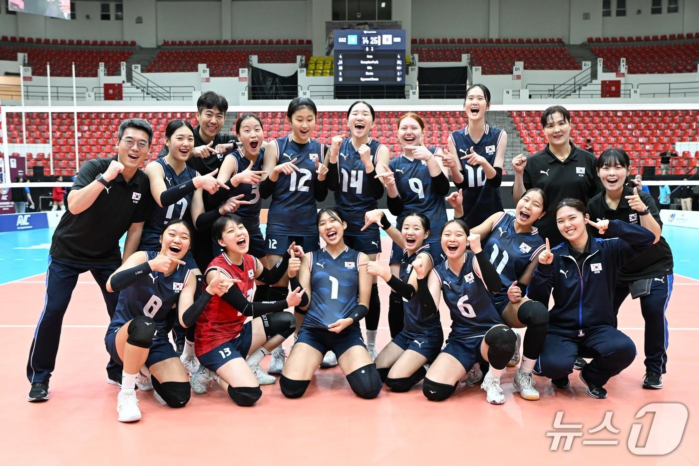  여자배구 U16 대표팀(아시아배구연맹 제공)