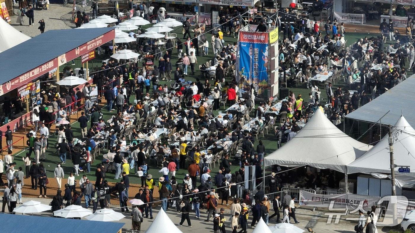  홍성글로벌바비큐페스티벌 바비큐존 모습.  (홍성군 제공, 재판매 및 DB금지) / 뉴스1