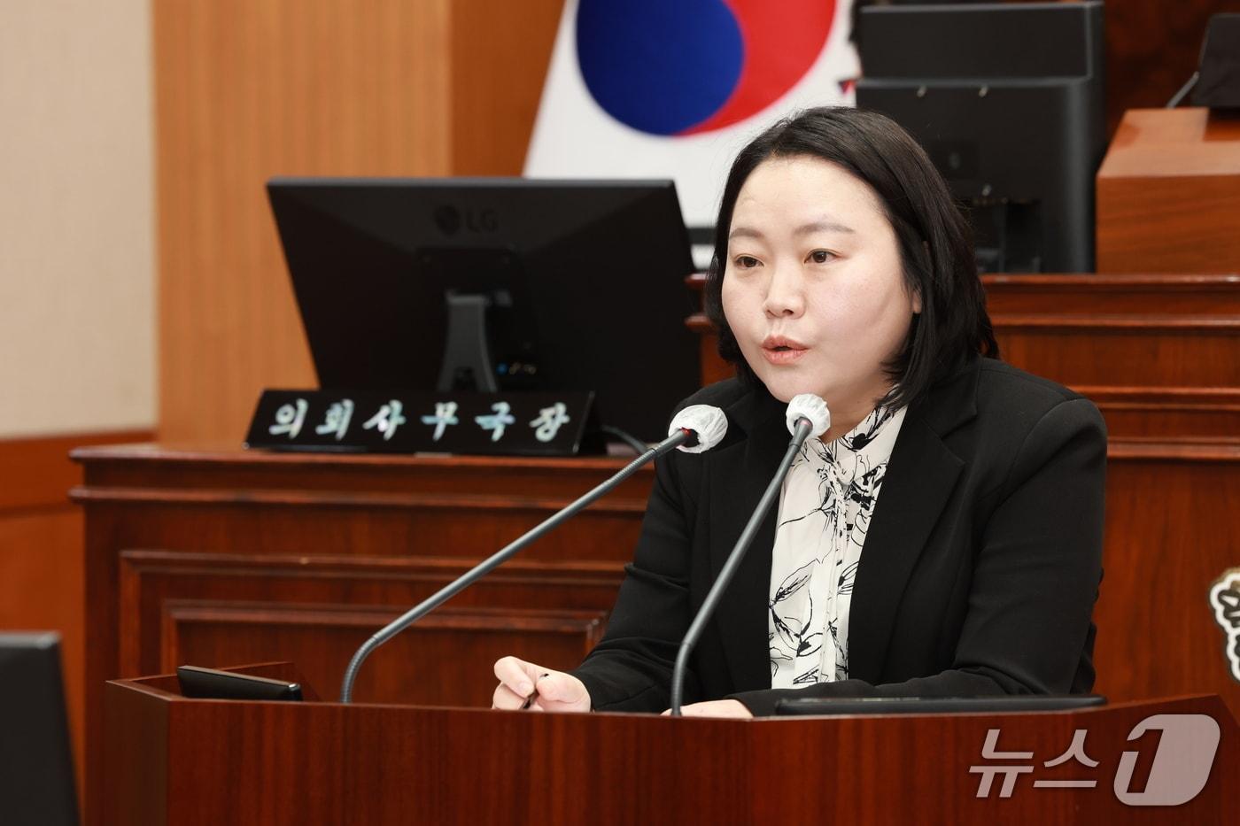 송수연 제천시의회 의원의 5분 자유발언.&#40;제천시의회 제공. 재판매 및 DB금지&#41;./뉴스1 