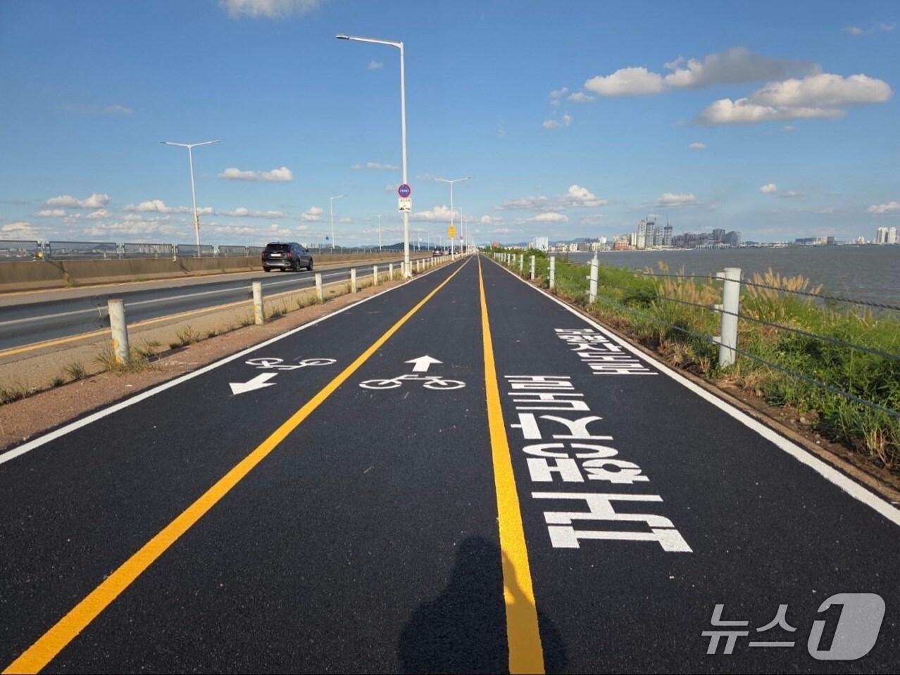 본문 이미지 - 시화방조제 시흥구간.(시흥시 제공)