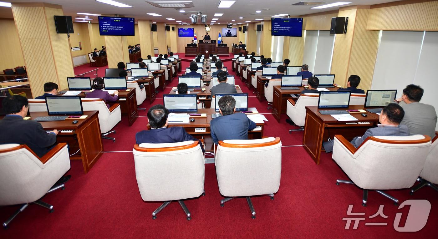 청주시의회 본회의장./뉴스1
