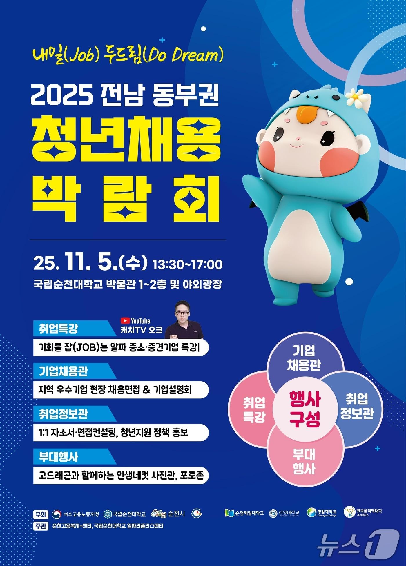 본문 이미지 - 2025 전남 동부권 청년채용박람회 포스터. &#40;여수노동청 제공. 재판매 및 DB금지&#41;