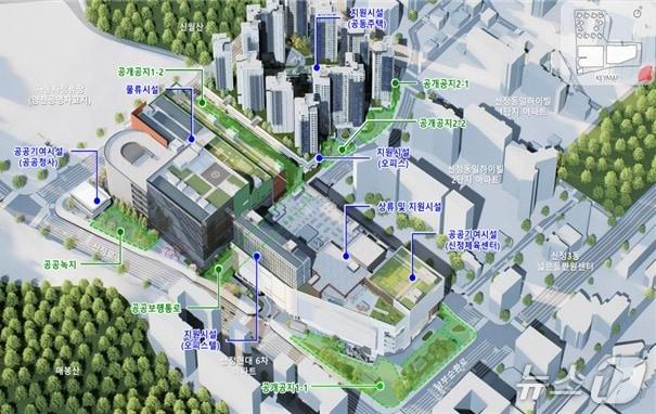 본문 이미지 - 기존 서부트럭터미널에 들어서는 도시첨단물류단지 조감도. (서울시 제공) 