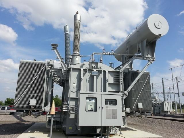본문 이미지 - 미국 송전망에 설치된 효성중공업 765kV 초고압변압기.(효성중공업)