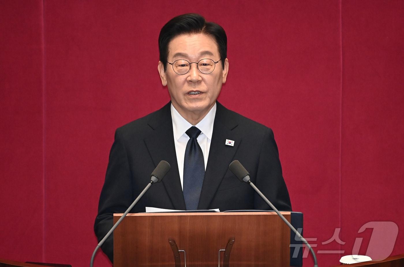 이재명 대통령이 4일 오전 국회에서 2026년도 예산안에 대한 시정연설을 하고 있다. ⓒ News1 국회사진기자단