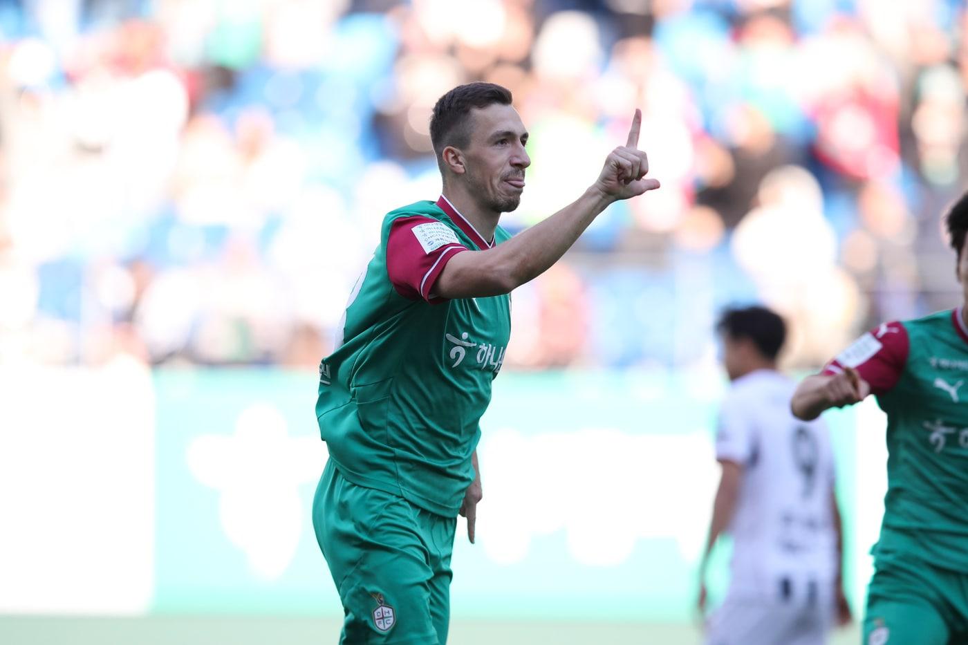 대전의 4연승을 견인한 안톤이 K리그1 35라운드 MVP로 뽑혔다. (한국프로축구연맹 제공)