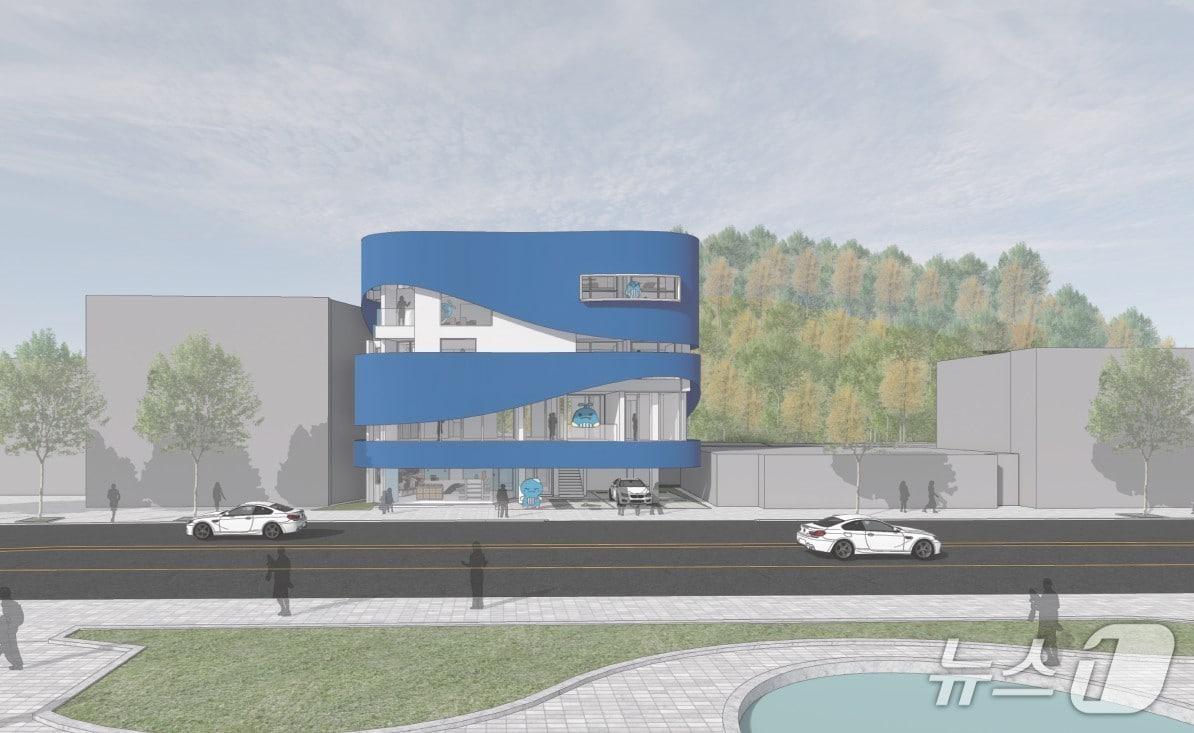 본문 이미지 - 장생포 (구)해경초소 복합관광시설 건립사업 당선작 'WWW(Wave·Whale·Wrap)' 조감도.(울산 남구 제공. 재판매 및 DB금지)/뉴스1