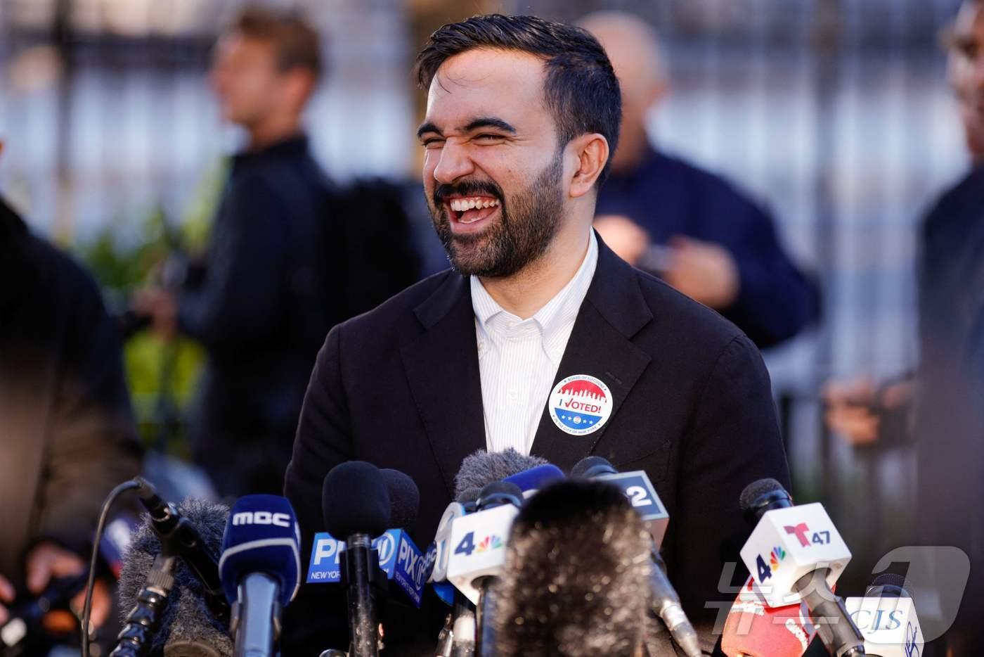 미국 민주당 소속 조란 맘다니 뉴욕시장 당선인. 2025.11.4 ⓒ AFP=뉴스1 ⓒ News1 김경민 기자