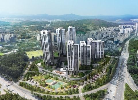 본문 이미지 -  청주 홍골 민간임대아파트 예상 조감도(BS한양 제공)  뉴스1 ⓒ News1 