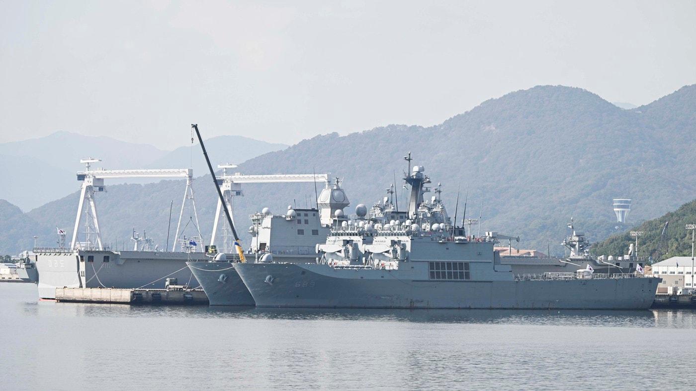 2025년 합동순항훈련전단이 출항을 하루 앞둔 4일 진해 군항에 정박해 있다.&#40;해군 제공&#41;