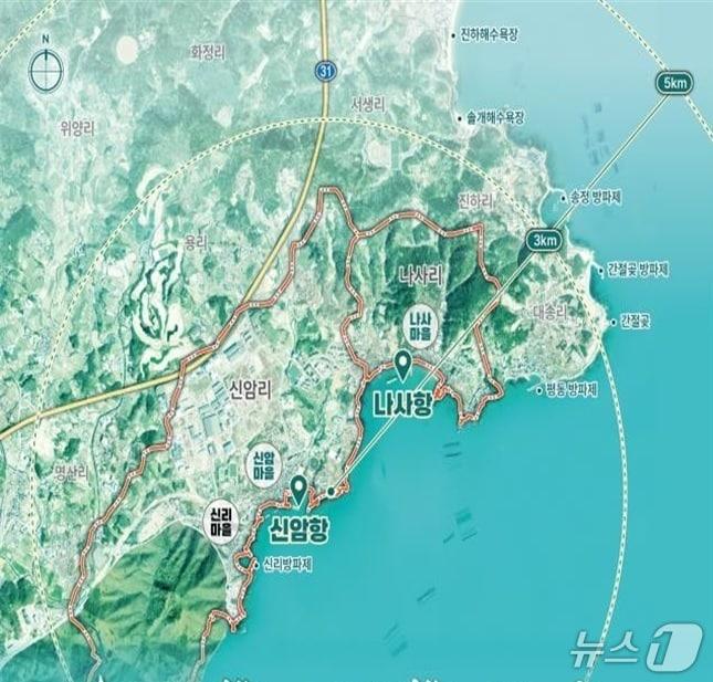 본문 이미지 -  2026년도 어촌신활력 증진사업에 선정된 울주군 신암항·나사항 위치도. &#40;울주군 제공. 재판매 및 DB 금지&#41; /뉴스1