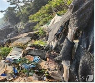 본문 이미지 -  움막 철거 현장(서귀포시 제공. 재판매 및 DB금지)/뉴스1