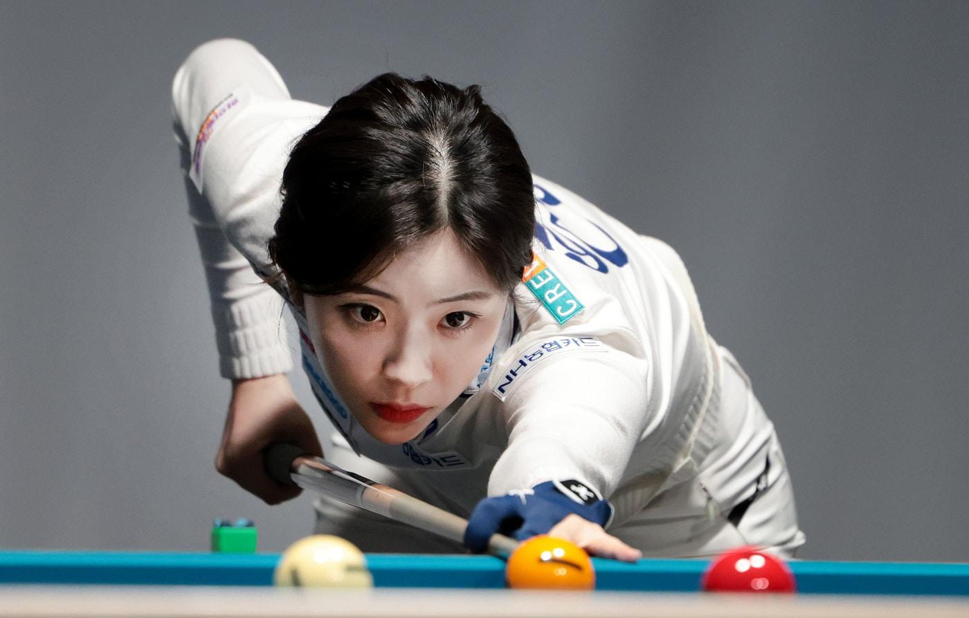 LPBA 정수빈이 하이런 11점을 앞세워 박정 현에 역전승을 거뒀다.&#40;LPBA 제공&#41; 