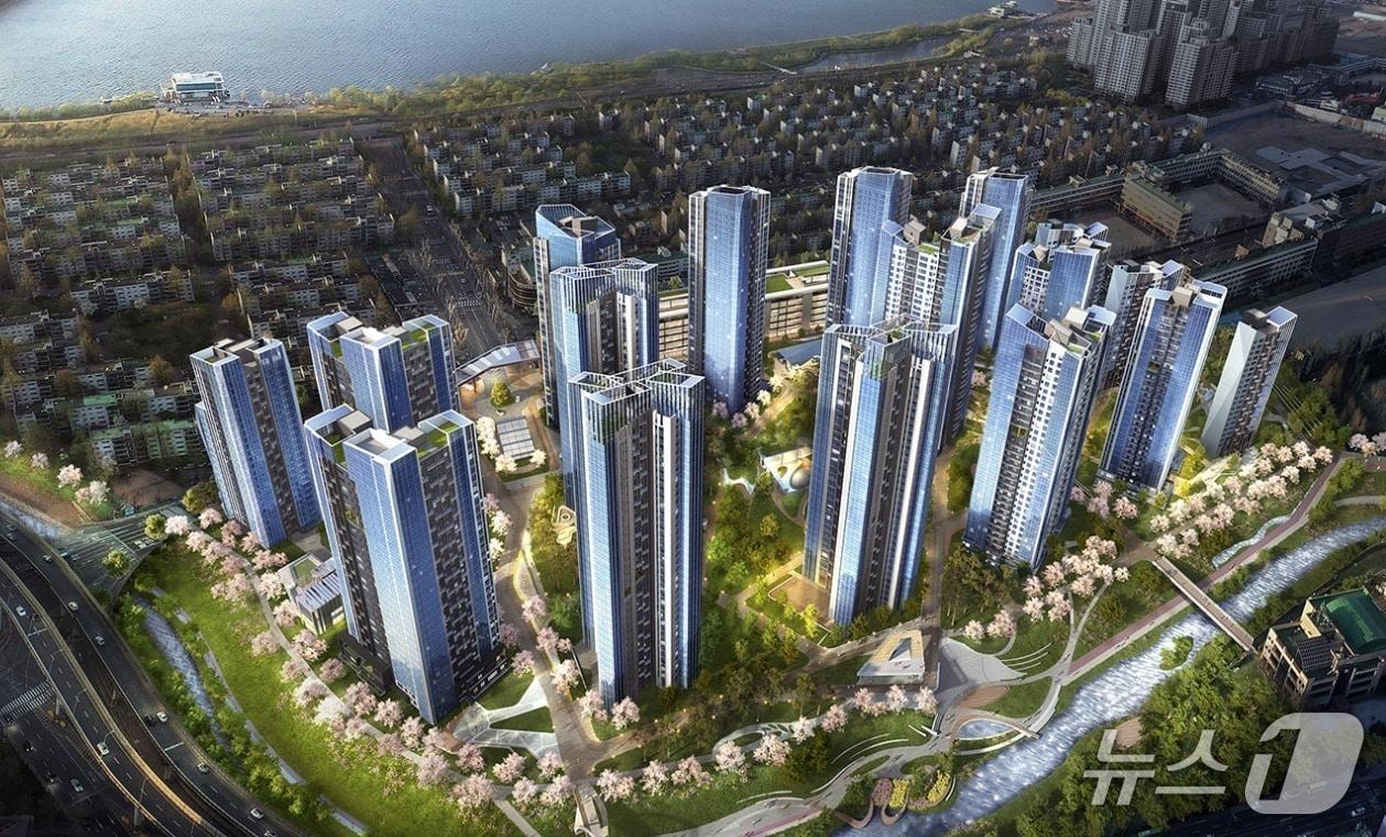 본문 이미지 - 래미안 트리니원 조감도 (삼성물산 제공) 뉴스1 ⓒ News1