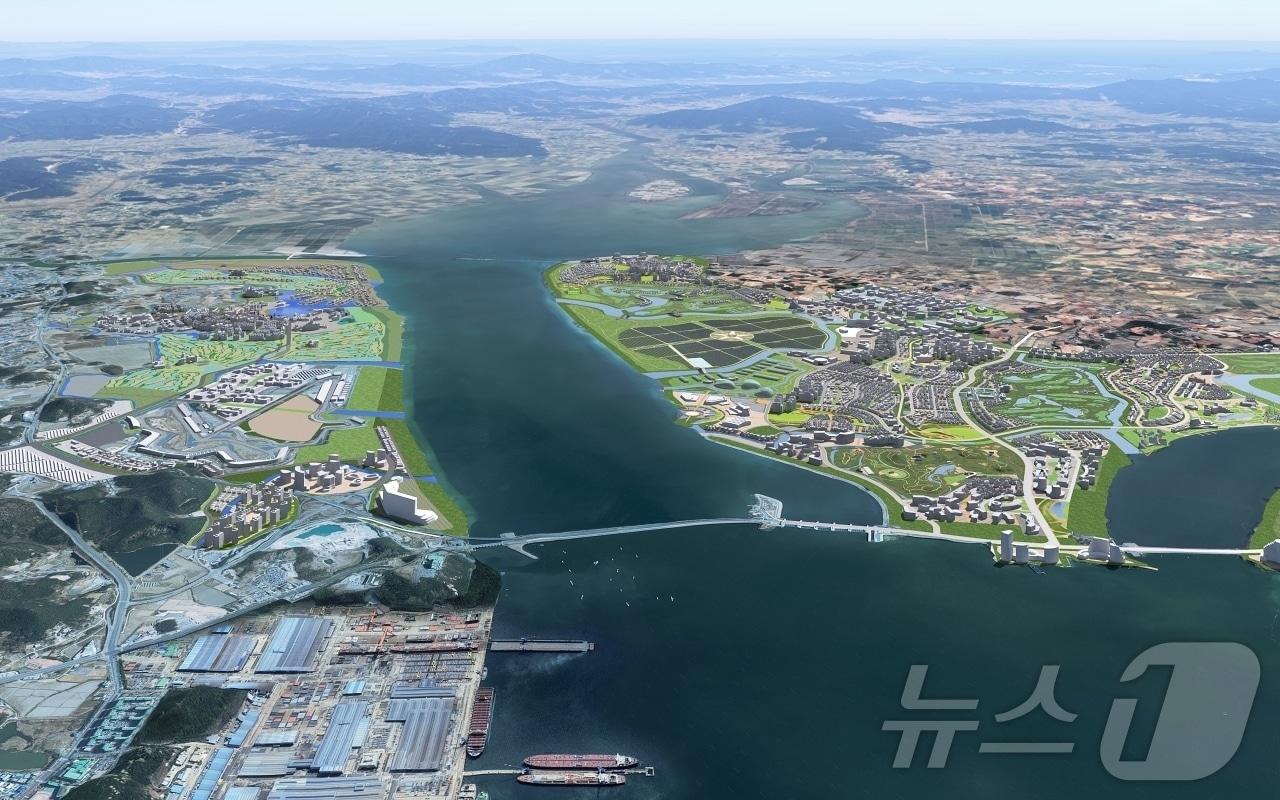 본문 이미지 - 솔라시도 기업도시 조감도 &#40;해남군 제공. 재판매 및 DB금지&#41; /뉴스1DB