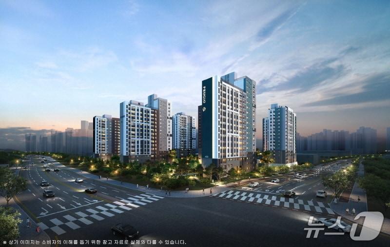 본문 이미지 - 운정신도시 푸르지오 더 스마트 조감도 &#40;대우건설 제공&#41; 뉴스1 ⓒ News1