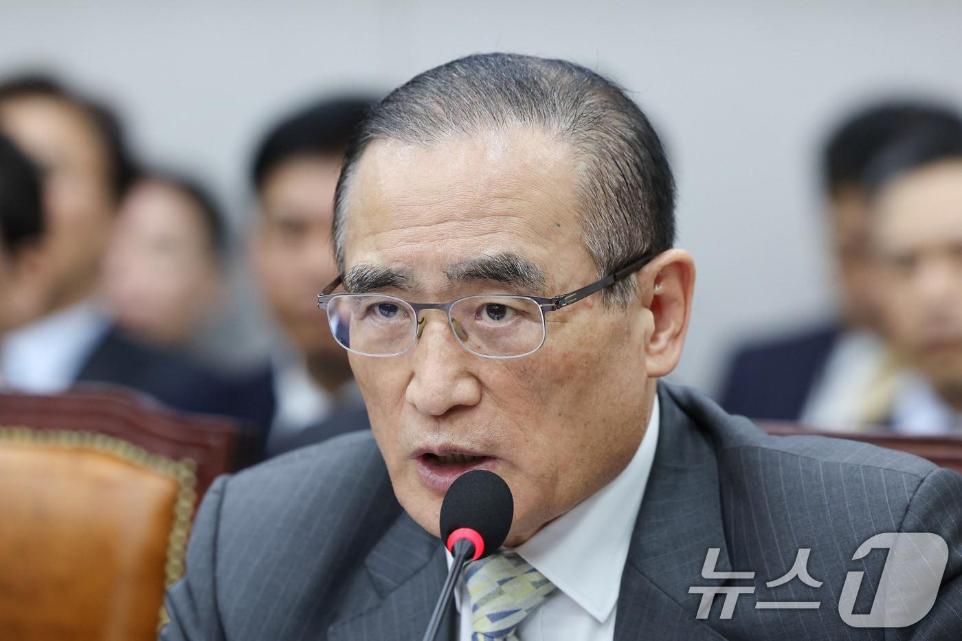 위성락 국가안보실장이 6일 서울 여의도 국회에서 열린 국회운영위원회의 대통령비서실 등에 대한 국정감사에서 의원 질의에 답변하고 있다. 2025.11.6/뉴스1 ⓒ News1 신웅수 기자