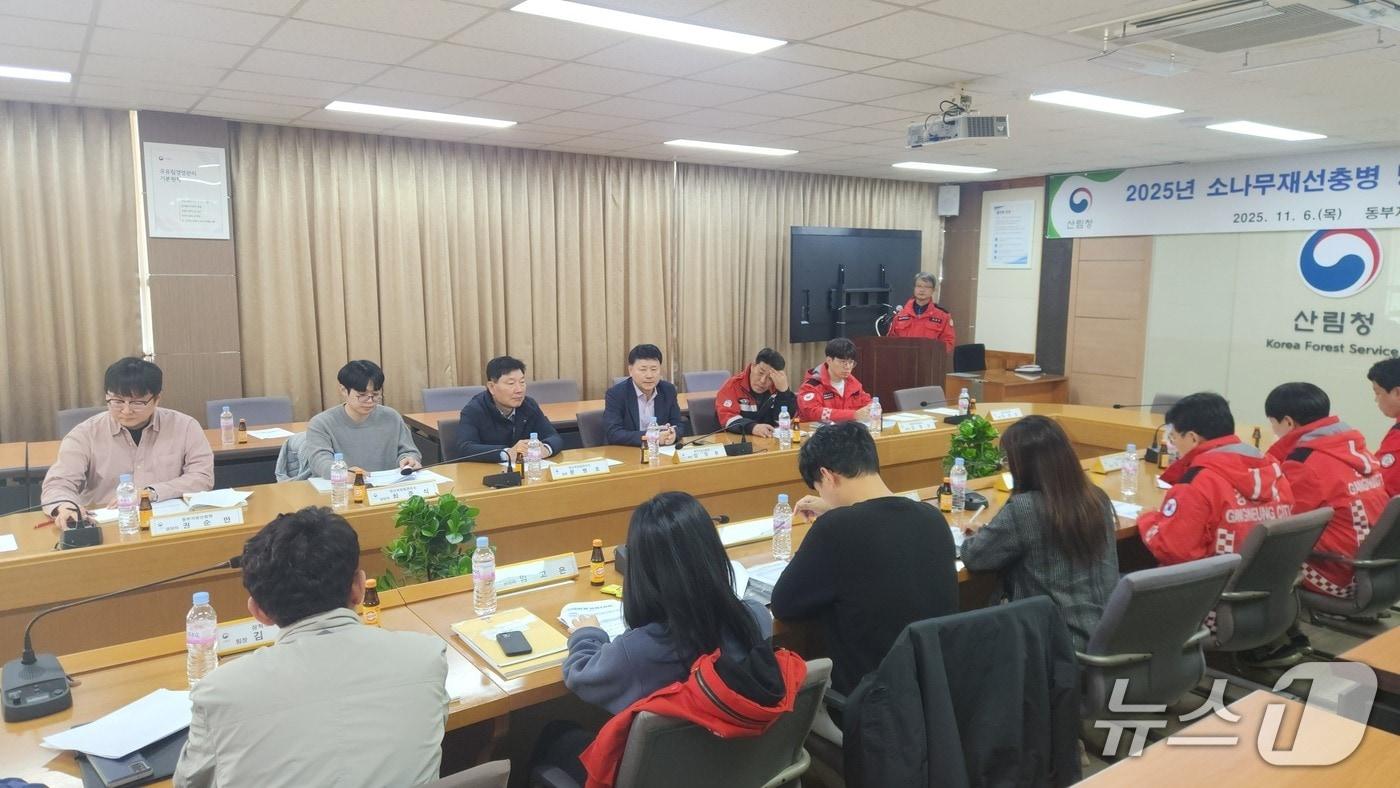 6일 동부지방산림청에서 열린 소나무재선충병 방제 지역협의회.&#40;동부산링청 제공, 재판매 및 DB 금지&#41; 2025.11.6/뉴스1