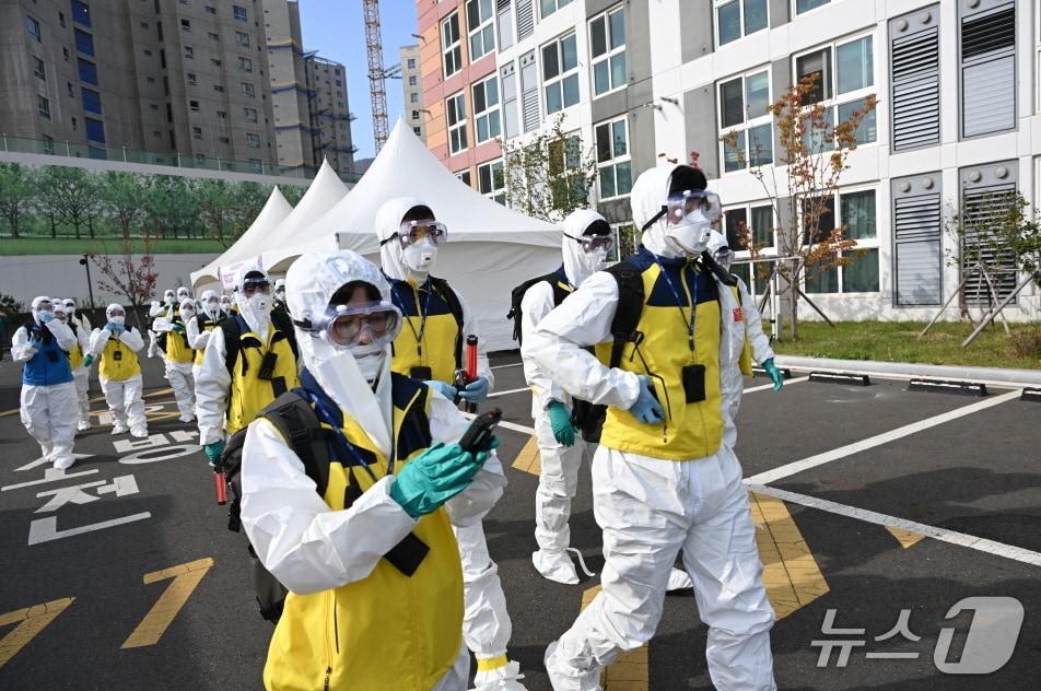 본문 이미지 - 기장군이 방사능방재 집중훈련을 진행하고 있다.(기장군 제공. 재판매 및 DB금지)