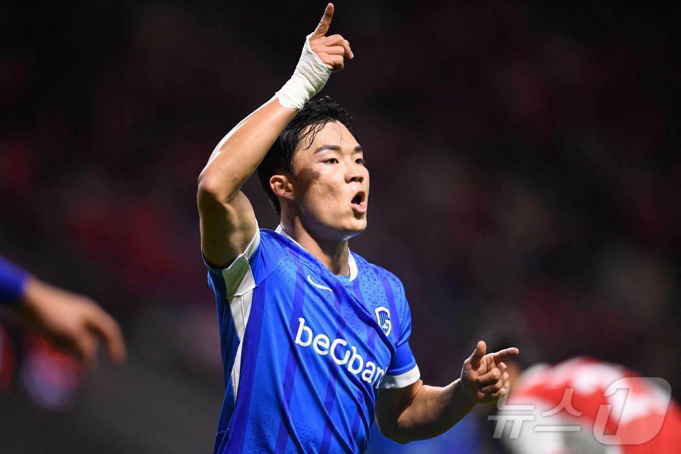 벨기에 헹크의 오현규.  ⓒ AFP=뉴스1